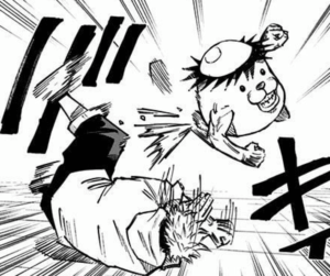 虎杖に殴りかかるキャシィ