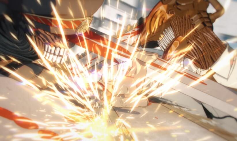 チェンソーマンとサムライソードの戦いの画像